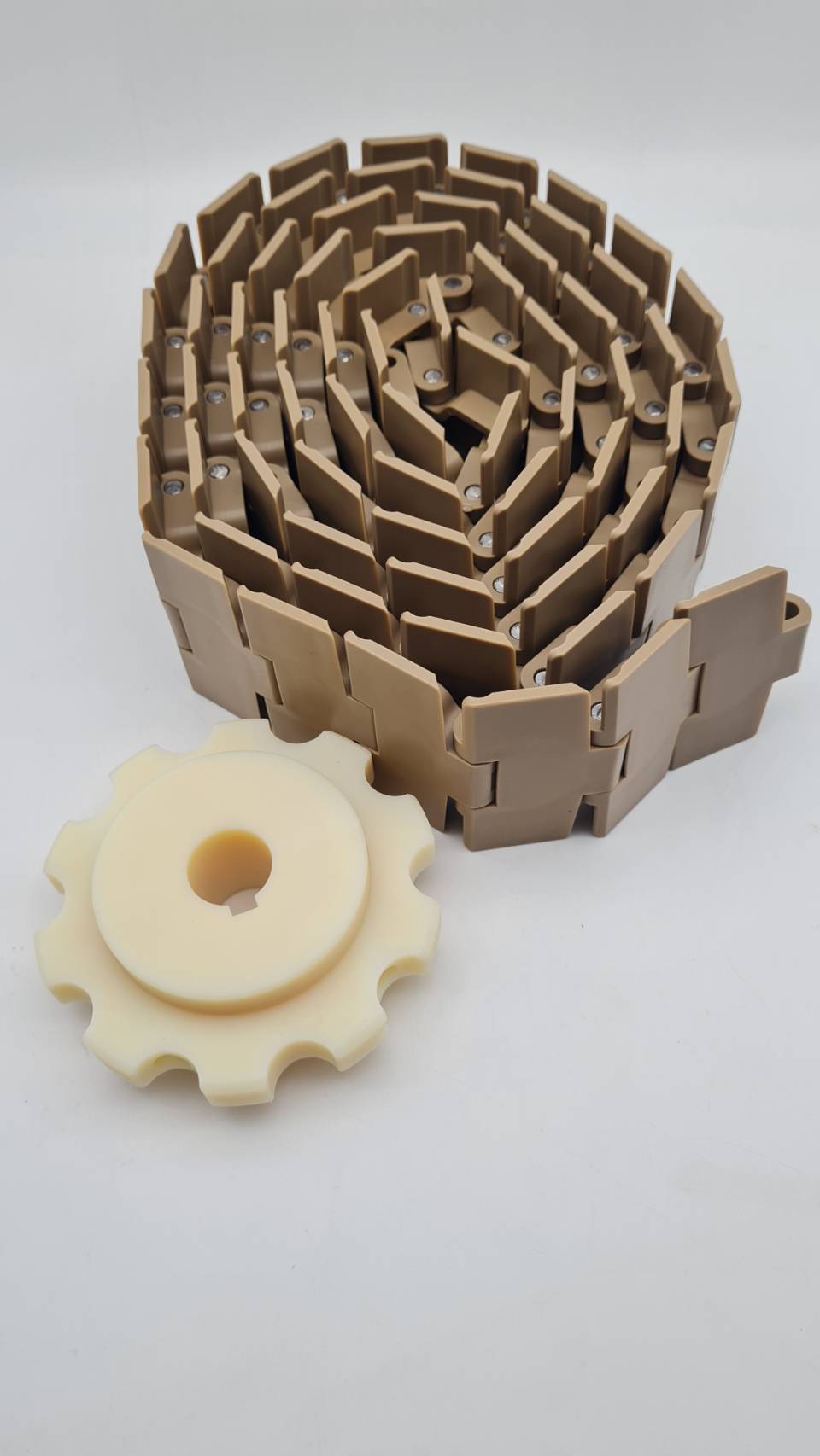 828T-K330 สาพาน top chain ทางโค้ง มีสลักที่แม่เหล็กดูดติดใช้กับรางโค้งแบบแม่เหล็ก Magnetic track 1 เมตร