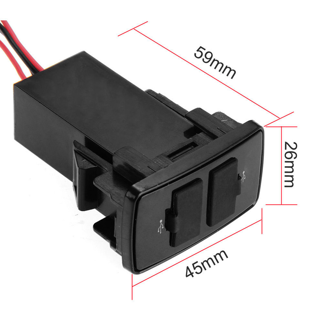 ช่อง USB Charger(O) สำหรับ Honda Jazz City CRV Civic Accord Freed