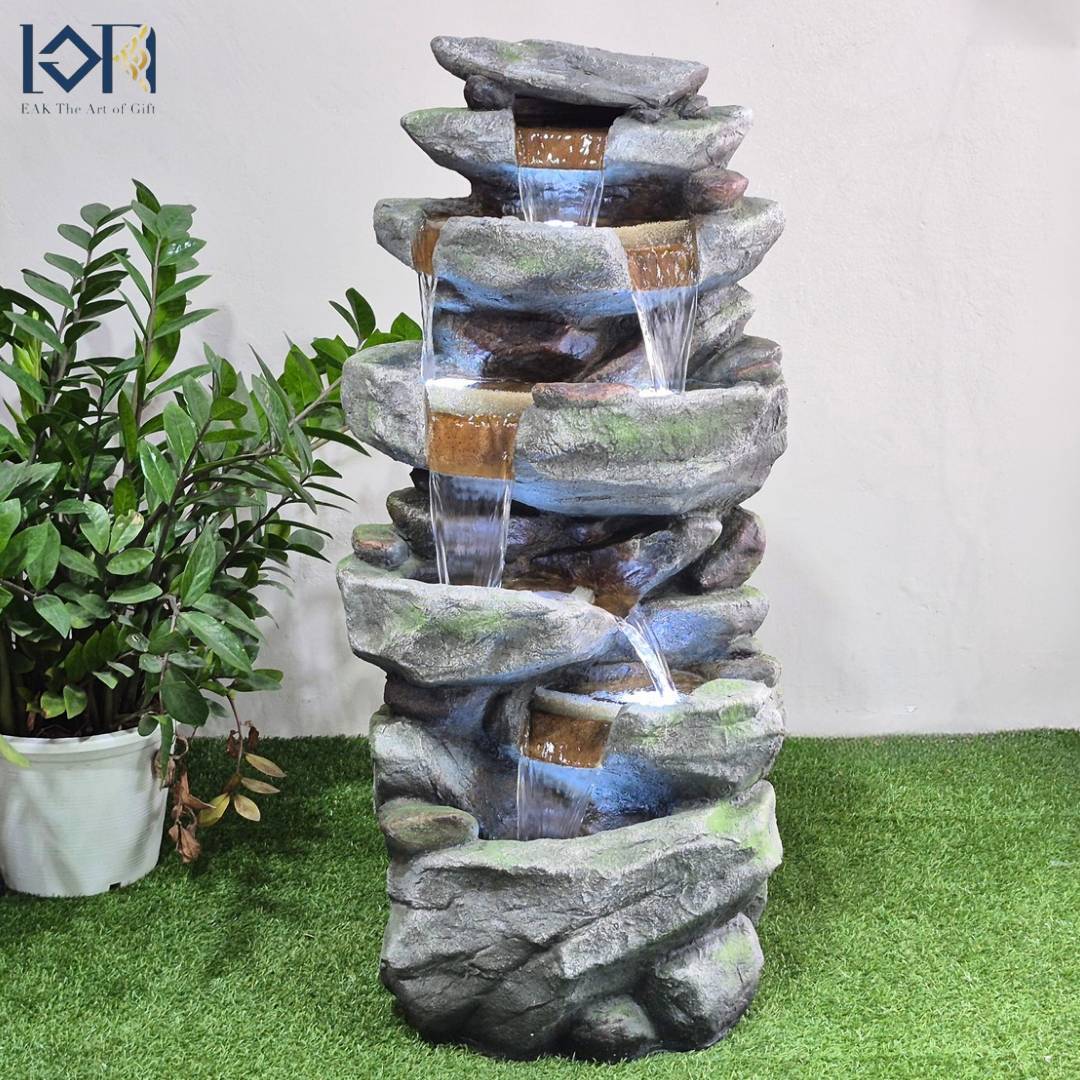 น้ำพุหน้าบ้าน รุ่นรหัสสินค้า200015 อ่างน้ำพุสำเร็จรูป บ่อน้ำพุจัดสวน น้ำพุน้ำล้นแต่งบ้าน น้ำล้นมงคลฮวงจุ้ย