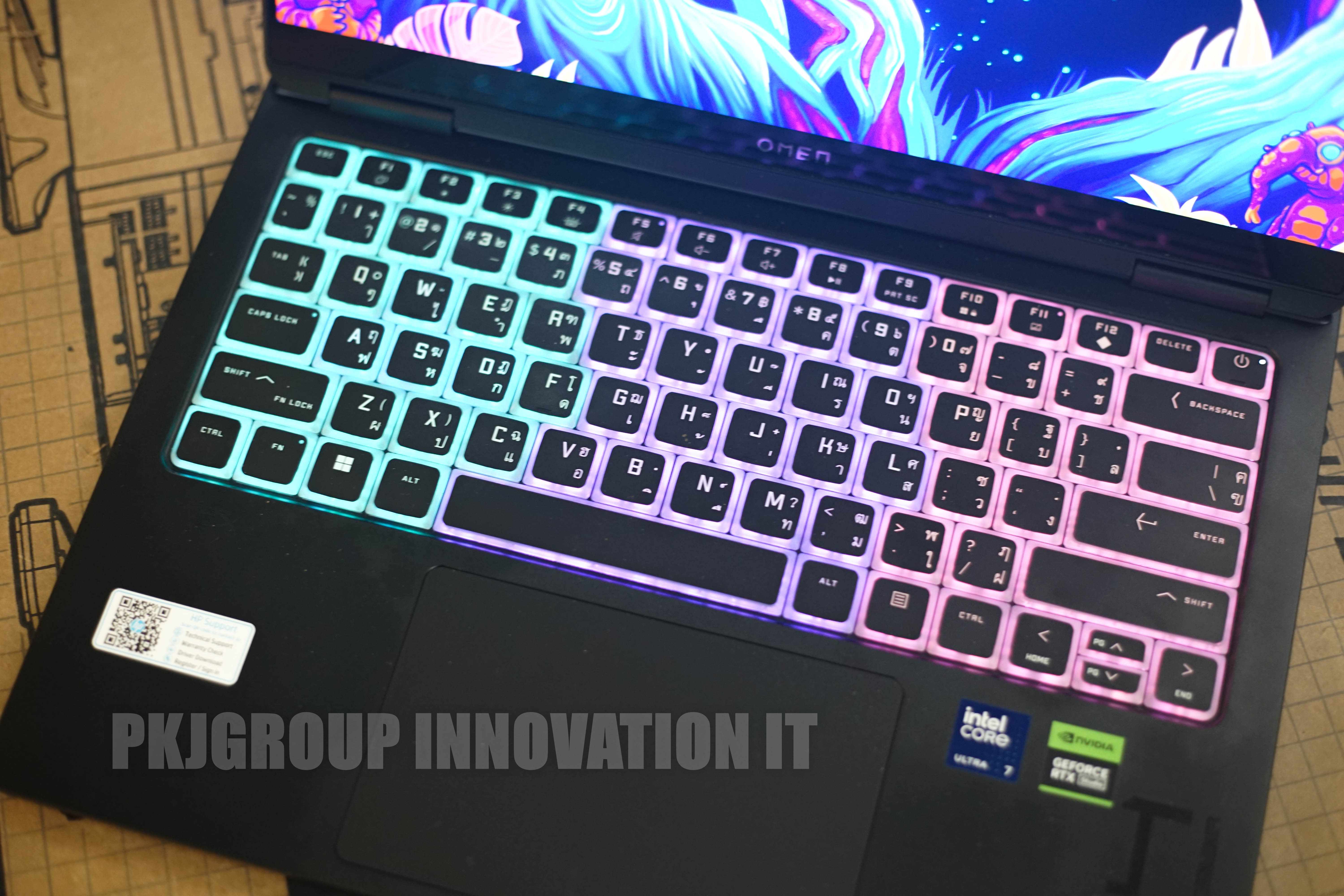 โน๊ตบุ๊คเล่นเกมจอสวยมือสอง HP Omen 14-fb0082TX Intel Ultra 7 155H RAM 16 GB M.2 1TB RTX4060