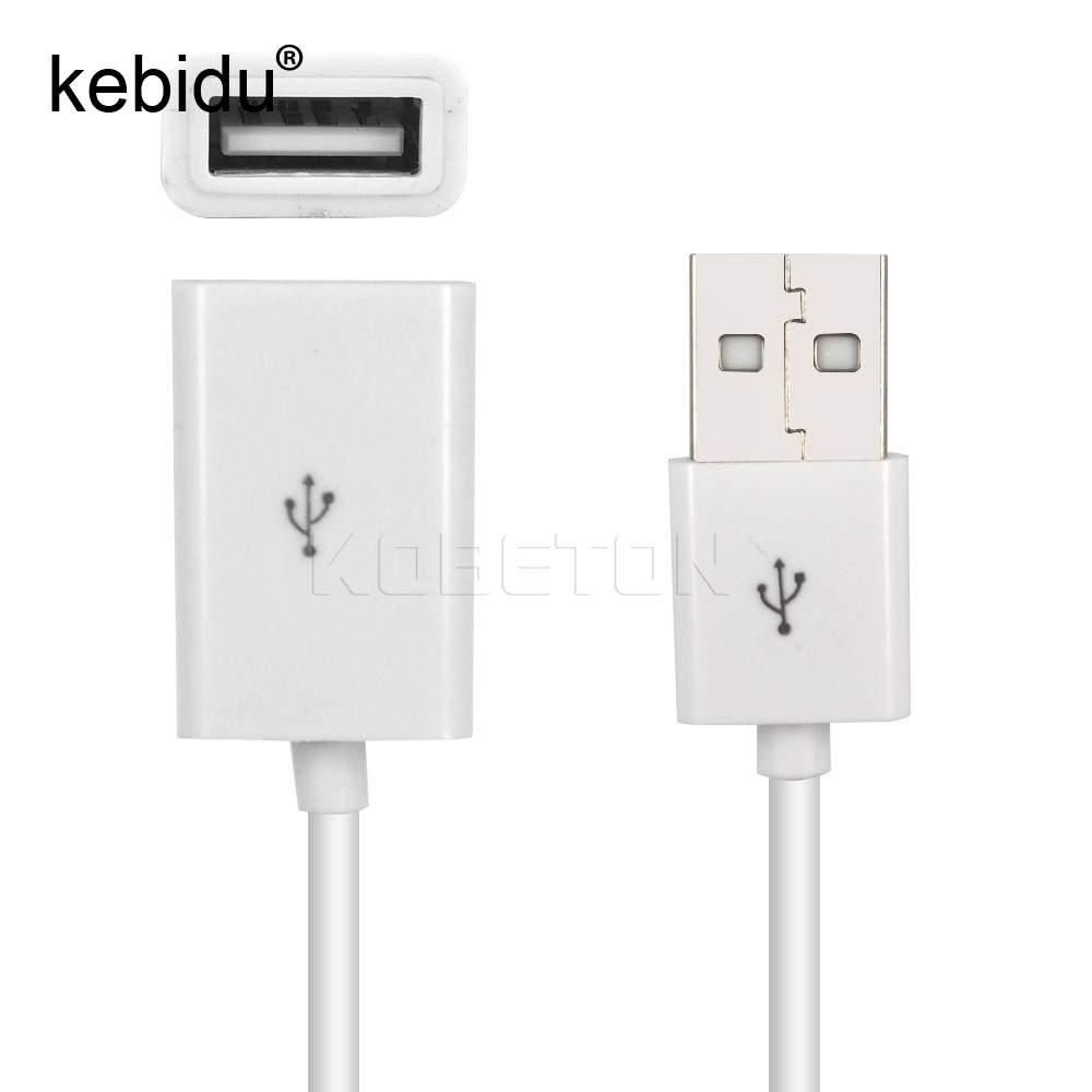 เพิ่มความยาว สาย USB 1เมตร kebidu USB 2.0 A Male to Female Extension Cable