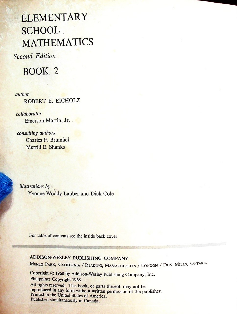 ELEMENTARY SCHOOL MATHEMATICS BOOK 2 SECOND EDITION