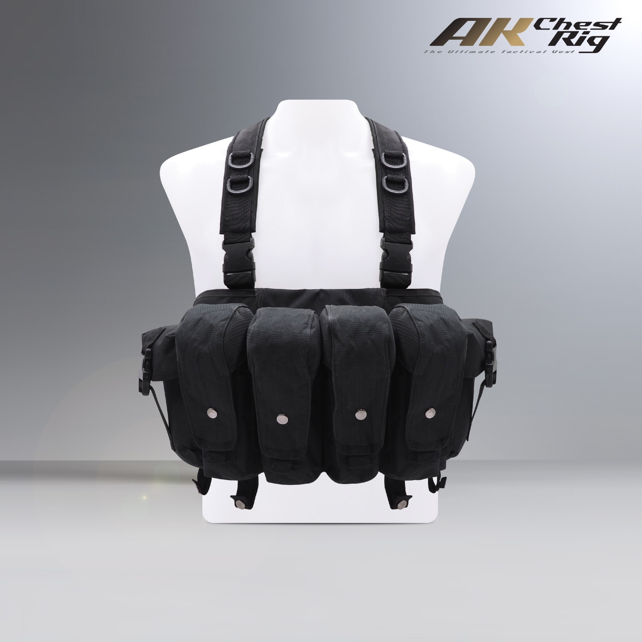 🇹🇭 532 ไทยแลนด์ แทคติคอล AK Chest Rig สายโยงบ่า ผลิตจากผ้า 600D สายโยงบ่า พร้อมซองใส่เเม็กกาซีน Tactical AK Chest Rig ปรับขนาดรอบเอวได้ Thailand Tactical