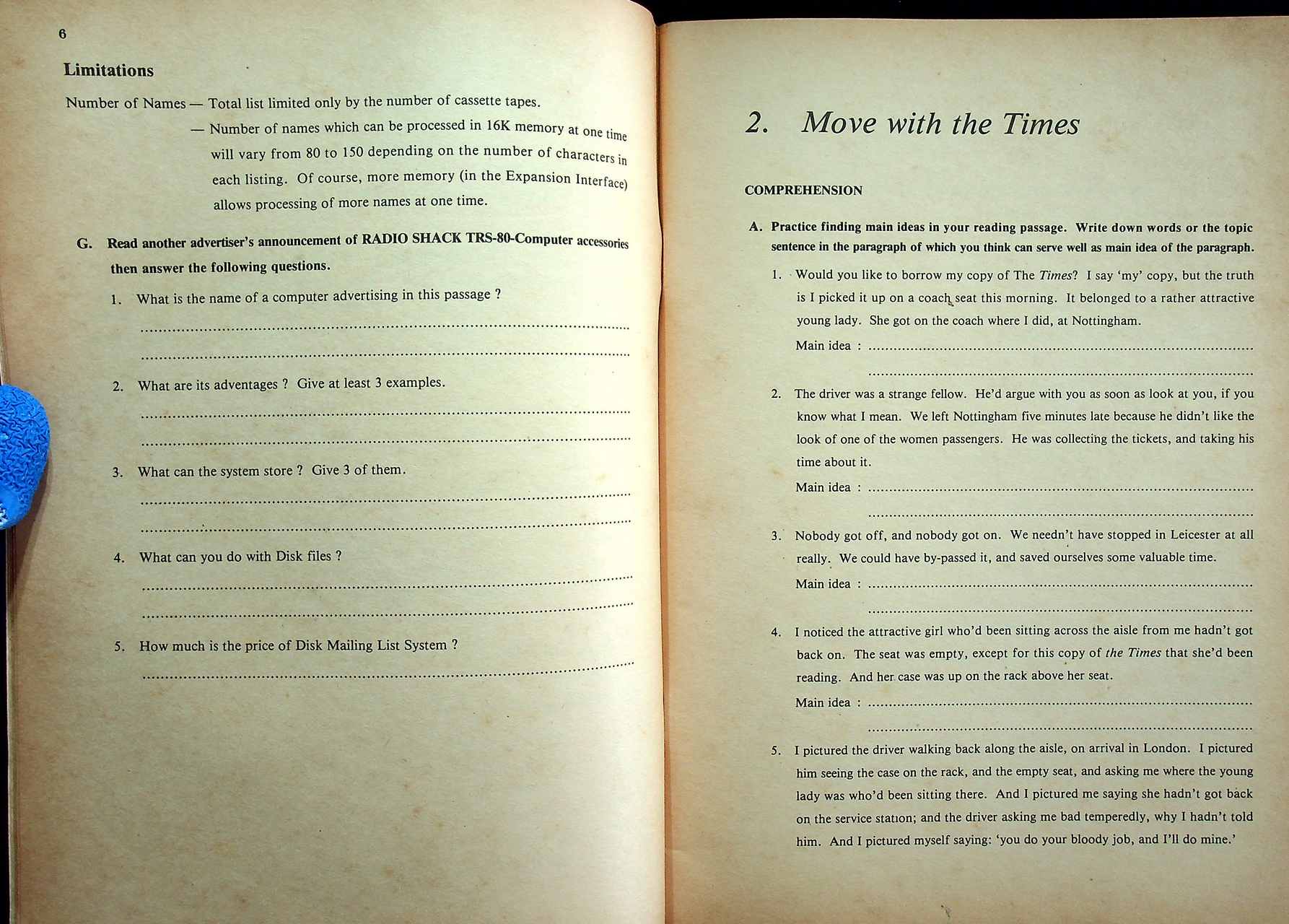 WORKBOOK IMPROVE YOUR READING 3 ENGLISH 635-636 FOR M.6