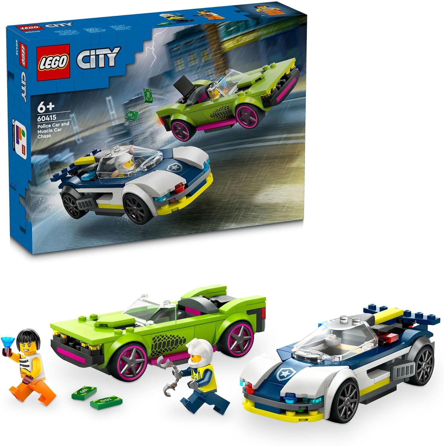 **MTS Toys**เลโก้ Lego 60415 City : Police Car and Muscle Car Chase