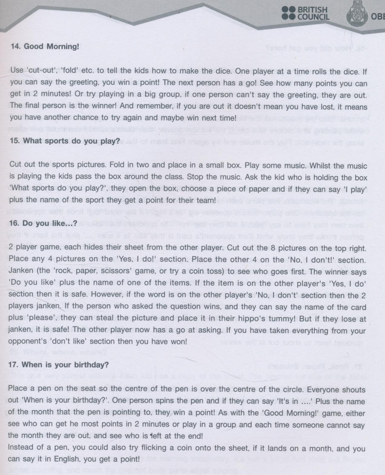 Genki English!! Worksheets 1,2,3