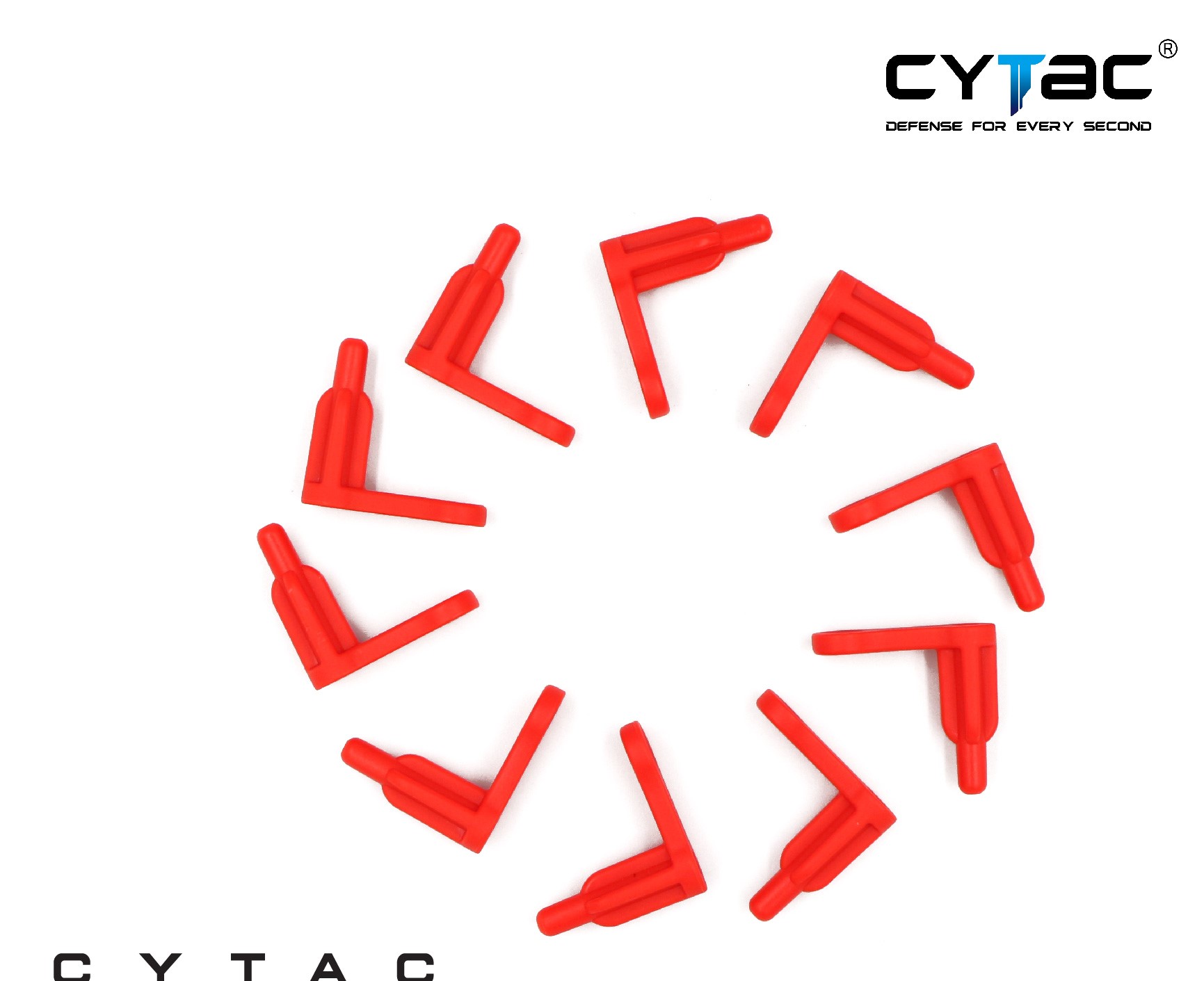🇹🇭 628 ไทยแลนด์ แทคติคอล ตัวเซฟตี้รังเพลิง 9 mm. (10 ตัว / ชุด) ยี่ห้อ CYTAC Safety Chamber Flags 9 mm Thailand Tactical