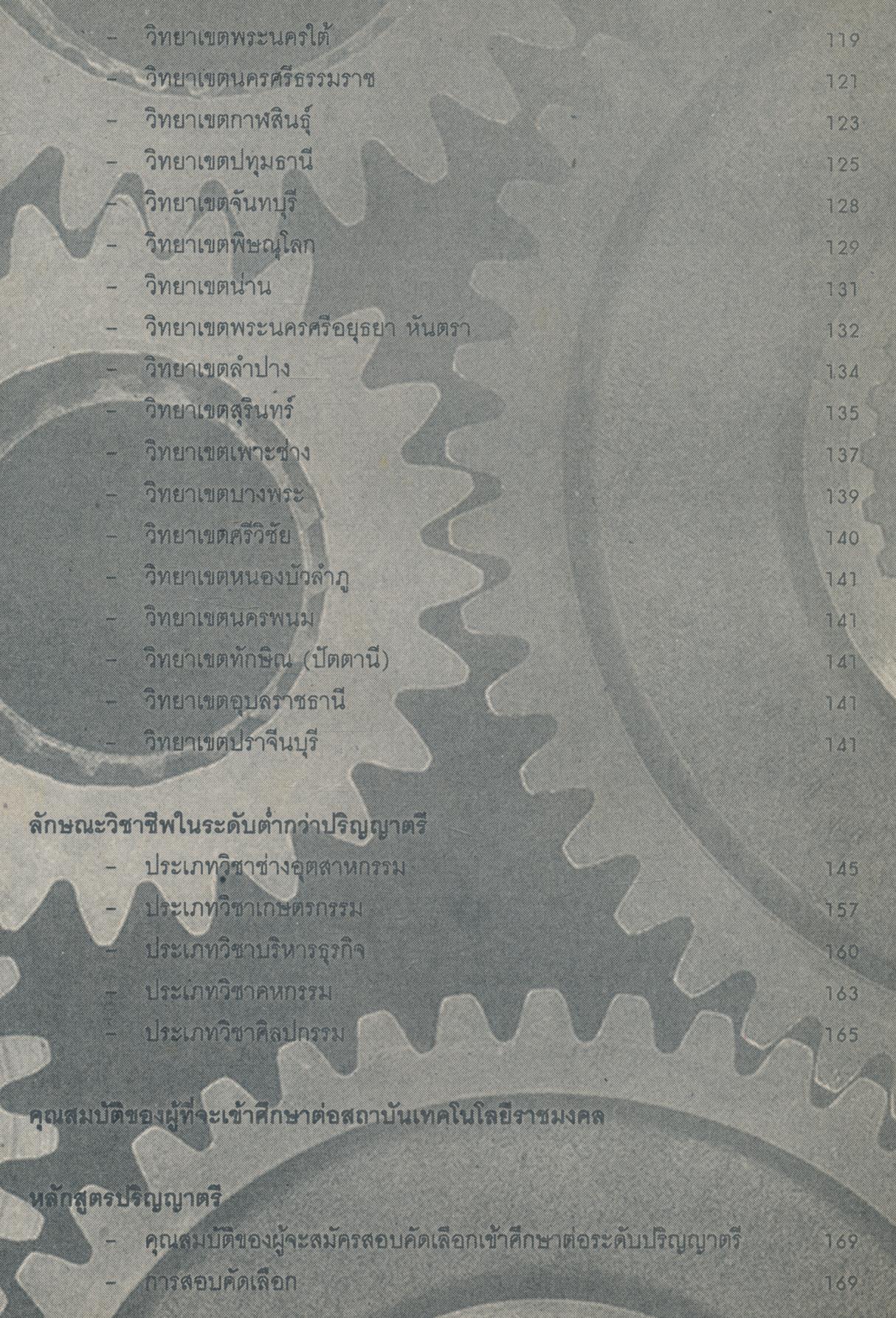 คู่มือ แนะแนวศึกษาต่อสถาบันเทคโนโลยีราชมงคล