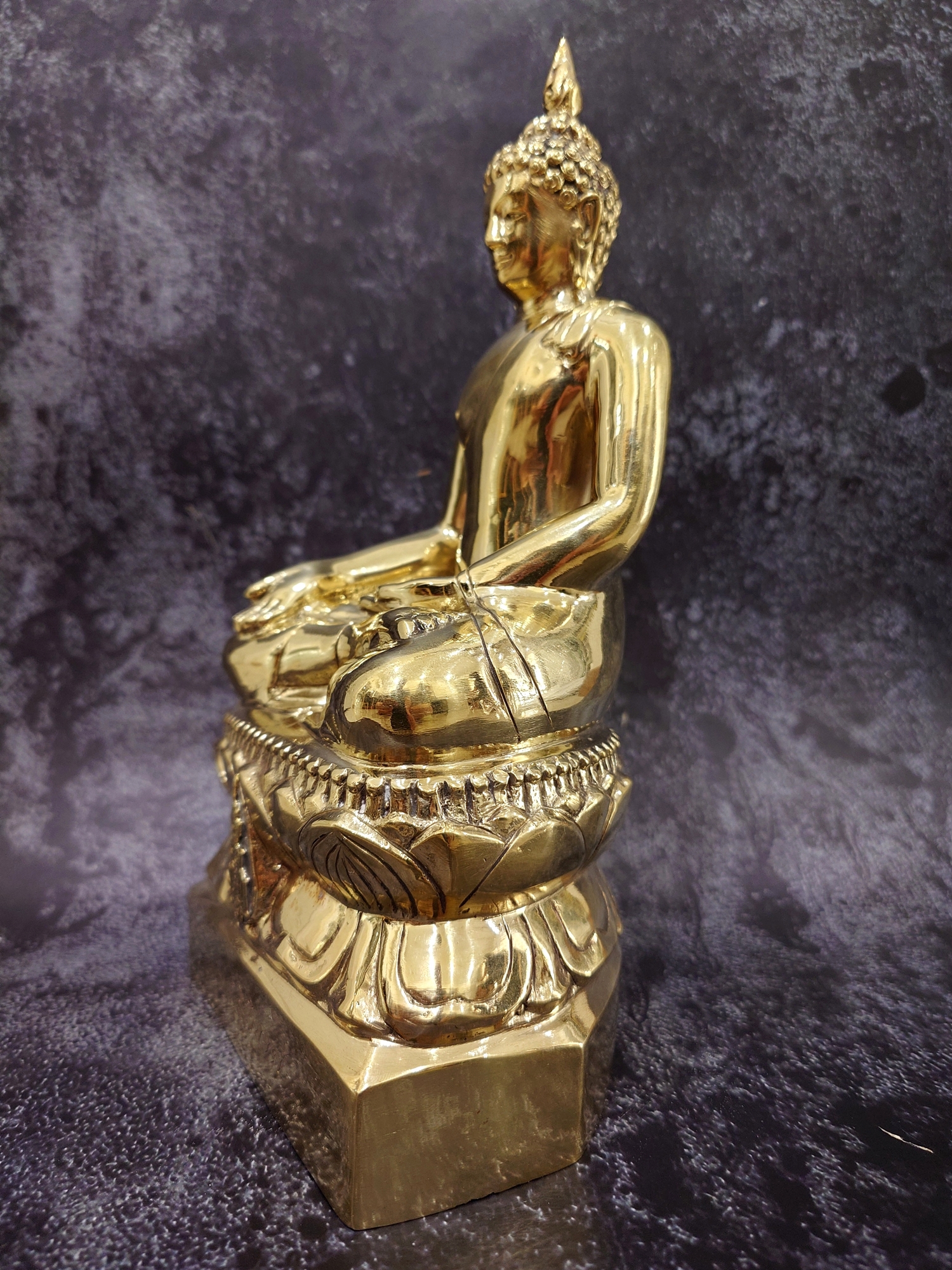 พระบูชา พระไพรีพินาศ ญสส 50 หน้าตัก 5 นิ้วสูง 11 นิ้ว เนื้อทองเหลืองขัดเงา วัดบวรนิเวศวิหาร จัดสร้าง ประจำปี 2550 แท้ ออกวัด