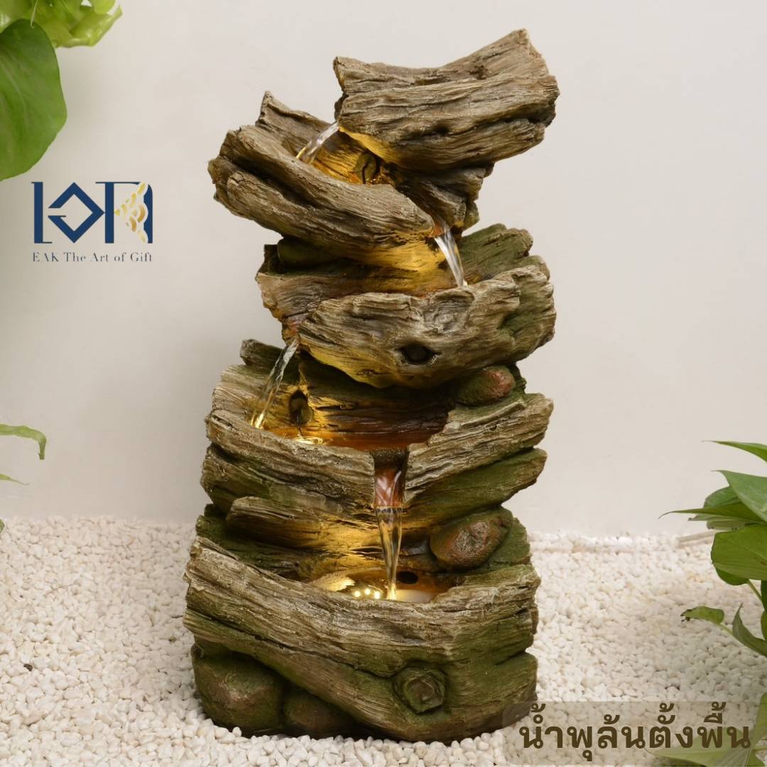 น้ำพุตั้งพื้นหน้าบ้าน รุ่นFF026 น้ำล้นเสริมฮวงจุ้ยแต่งสวน อ่างน้ำตกจำลอง น้ำพุสำเร็จรูป