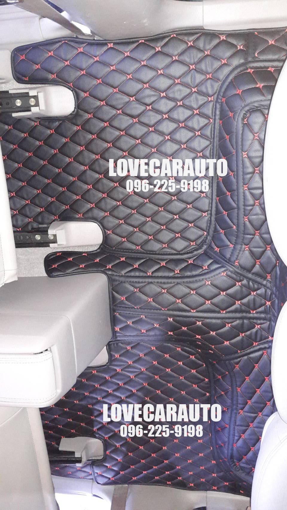 พรมรถยนต์ 6D Isuzu Mu-7 สีดำด้ายแดง