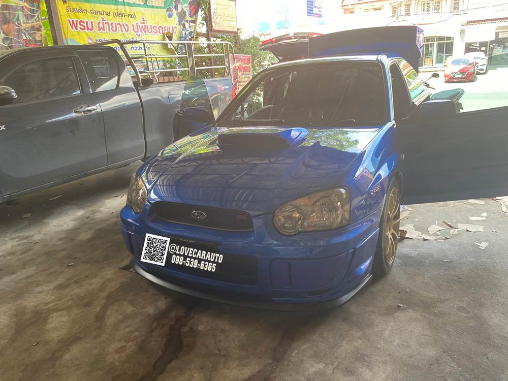 ผ้ายางปูพื้นรถยนต์ PVC Subaru Impreza MRX 1999 กระดุมเล็ก สีดำ