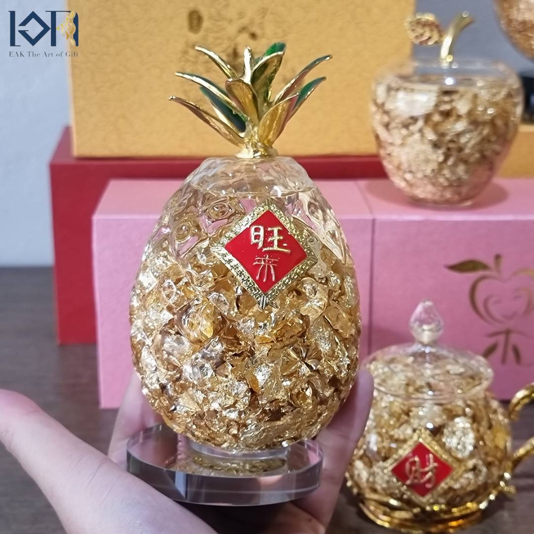 ลูกแก้วแผ่นทองฮวงจุ้ย ก้อนทอง กาน้ำชา แอบเปิ้ลบรรจุแผ่นทองคำเปลว ให้เป็นของขวัญมงคล มีกล่องแพคเกจสวยหรูใส่ให้ทุกแบบ