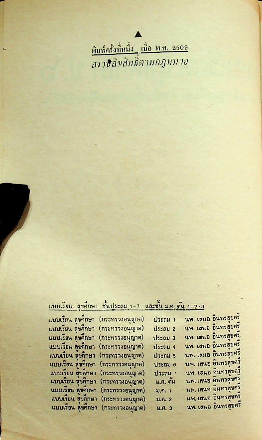 สุขศึกษา ชั้นประถมปีที่ ๖