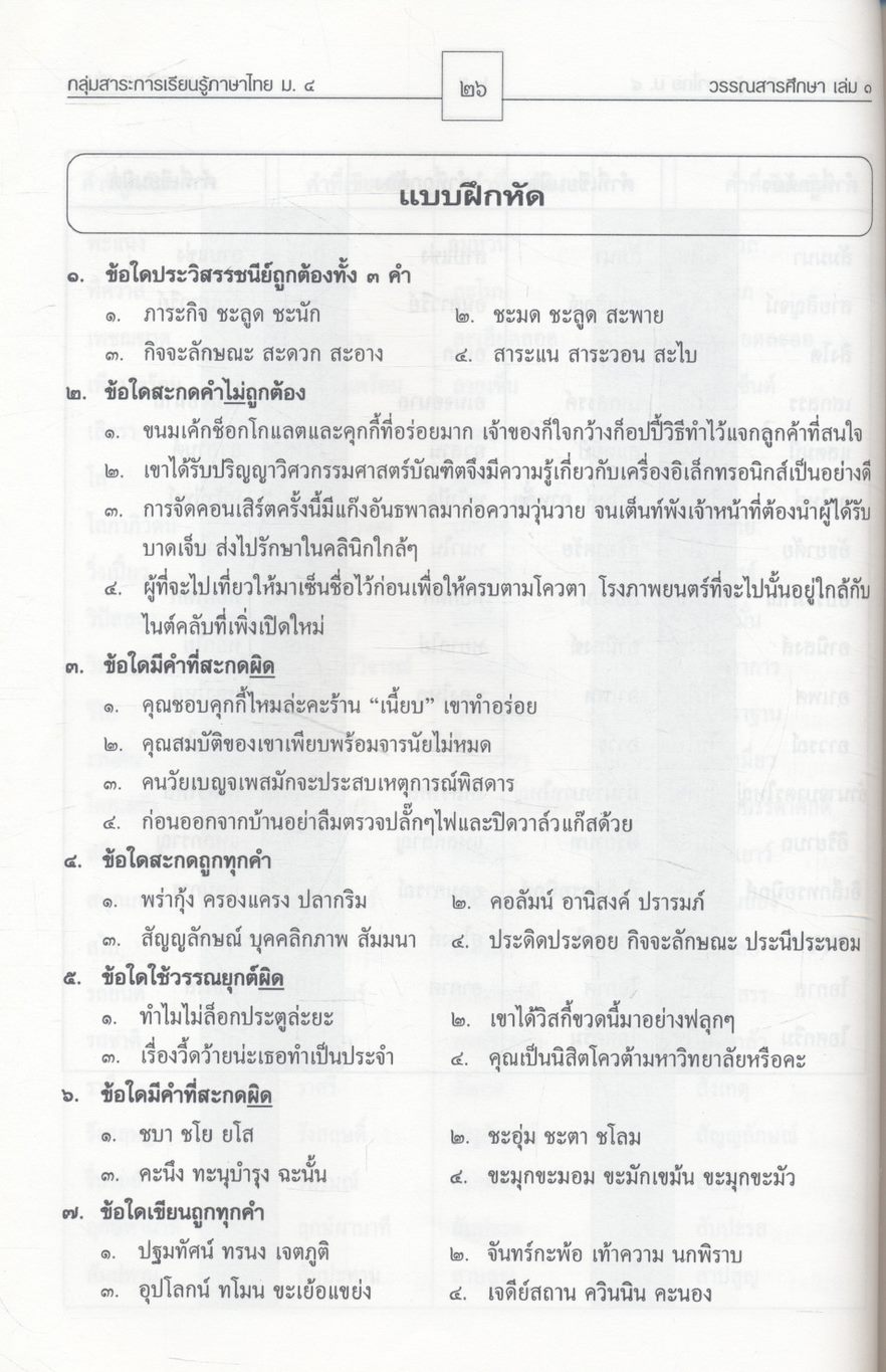 ภาษาไทย ม.๔ วรรณสารศึกษา เล่ม ๑ วรรณสารศึกษา เล่ม ๒