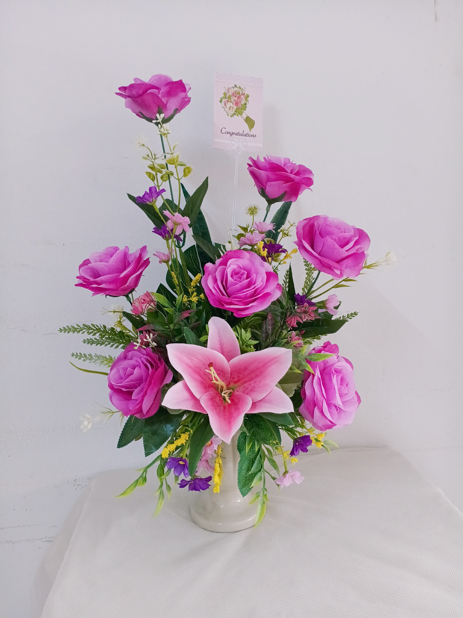 แจกันดอกไม้ประดิษฐ์ (มีสินค้าพร้อมจำหน่าย)