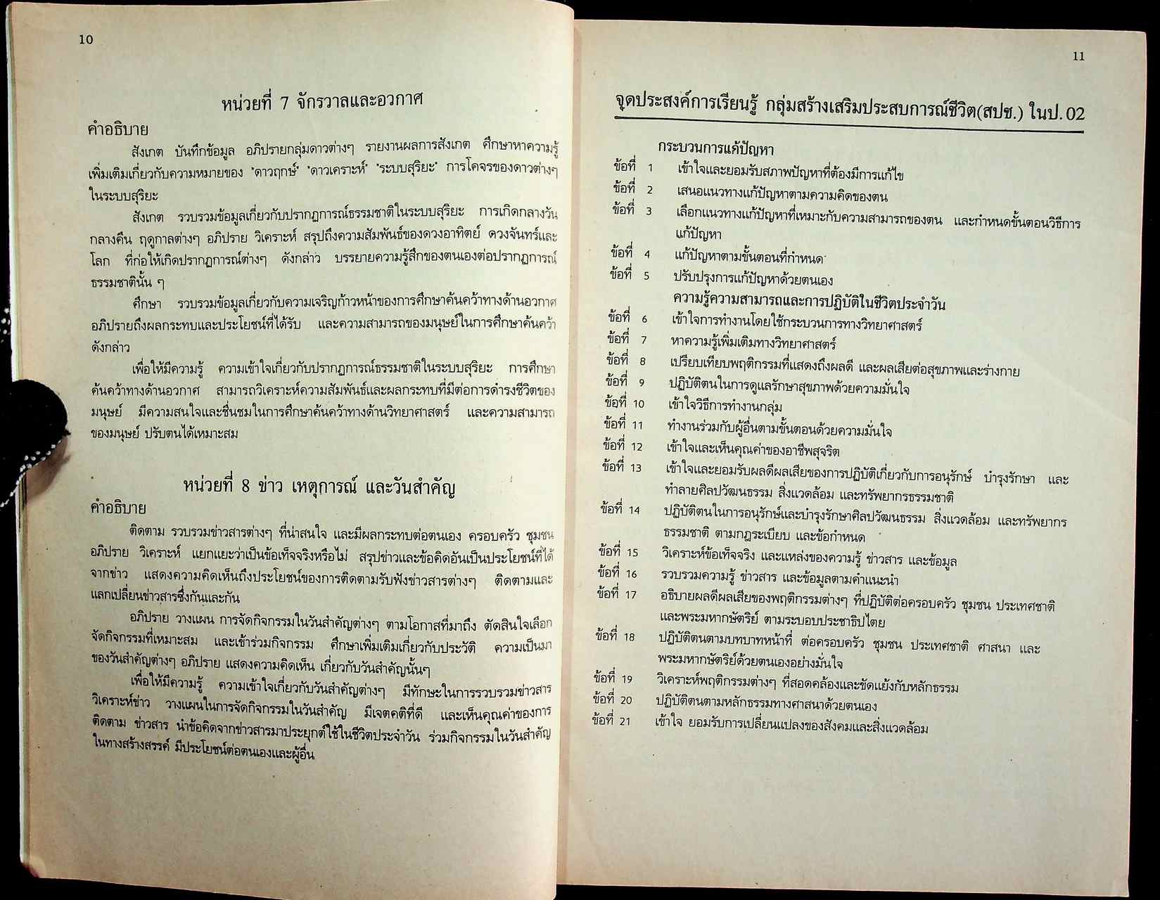 แผนการสอนกลุ่มสร้างเสริมประสบการณ์ชีวิต สปช. ป.4 หลักสูตรประถมศึกษา ฉบับปรับปรุง พ.ศ. 2533