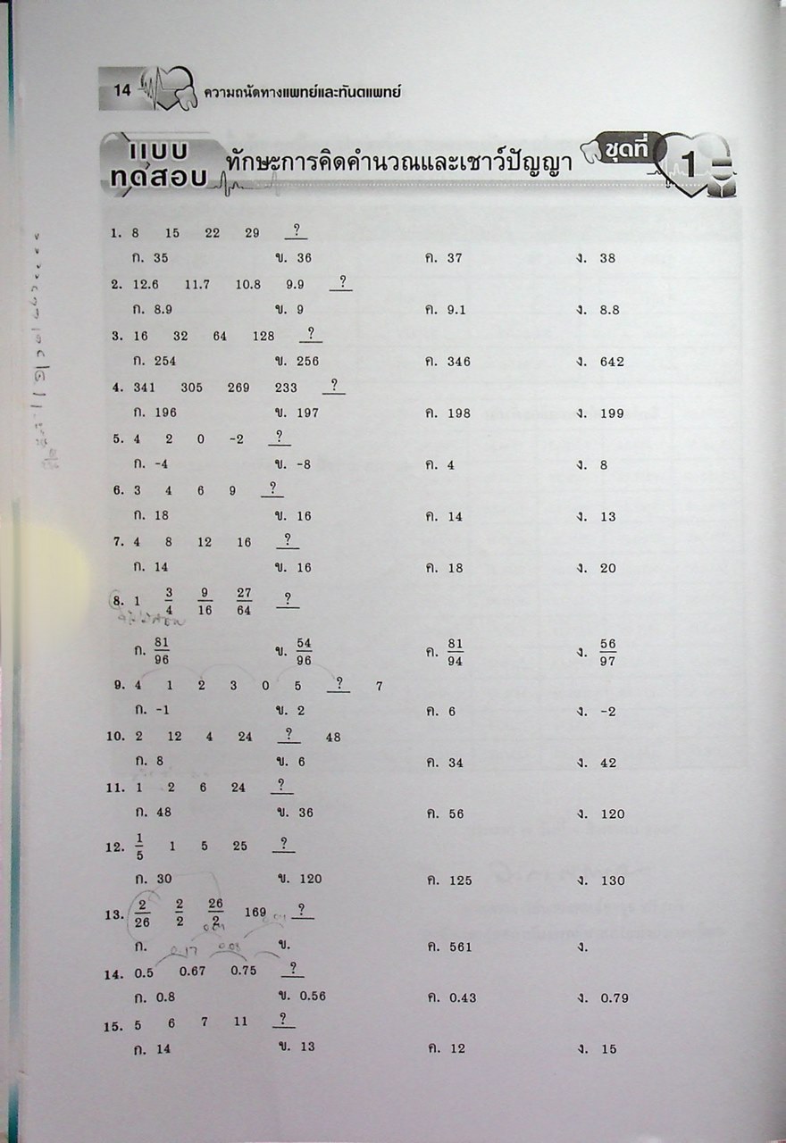คู่มือ ความถนัดทางแพทย์และทันตแพทย์