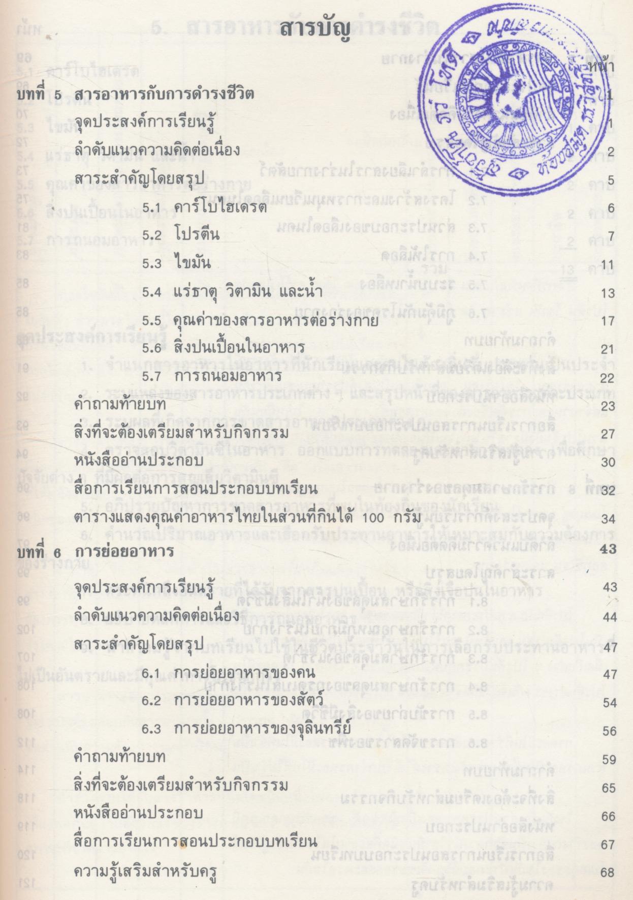 คู่มือครู วิชาชีววิทยา ว ๐๔๑ ชั้นมัธยมศึกษาตอนปลาย