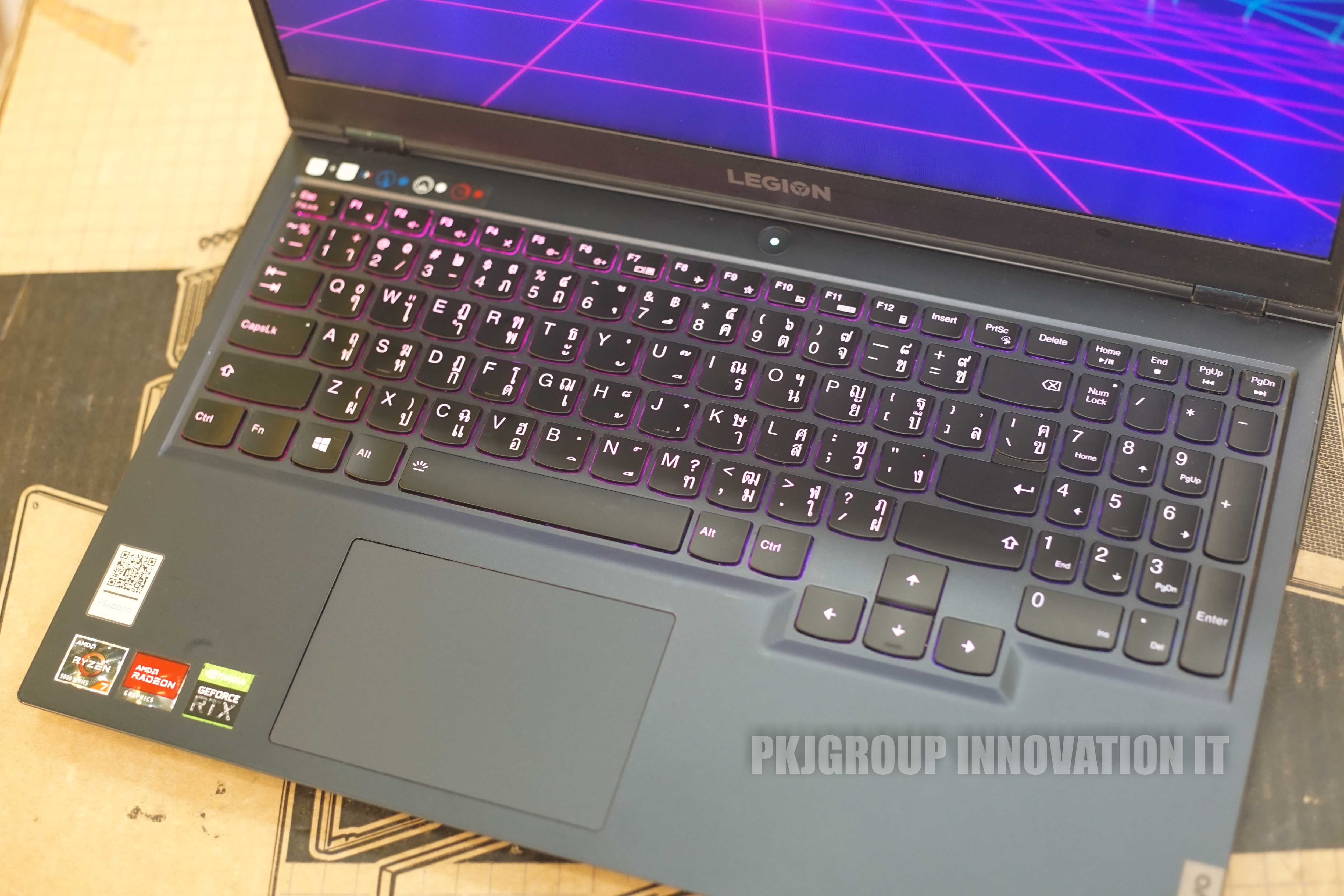 โน๊ตบุ๊คเล่นเกมมือสอง Lenovo legion 5 15ACH6H-82JU000ETA Ryzen 7 5800H RAM 16 GB M.2 2 ตัว RTX3060