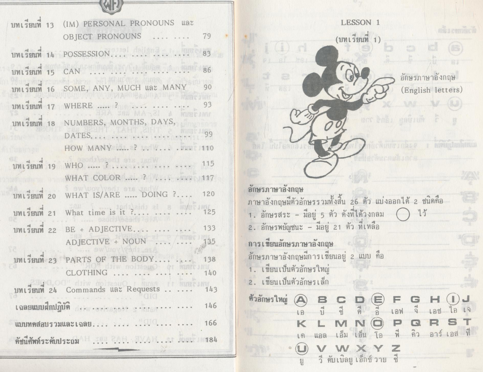 หลักภาษาอังกฤษ ระดับประถม