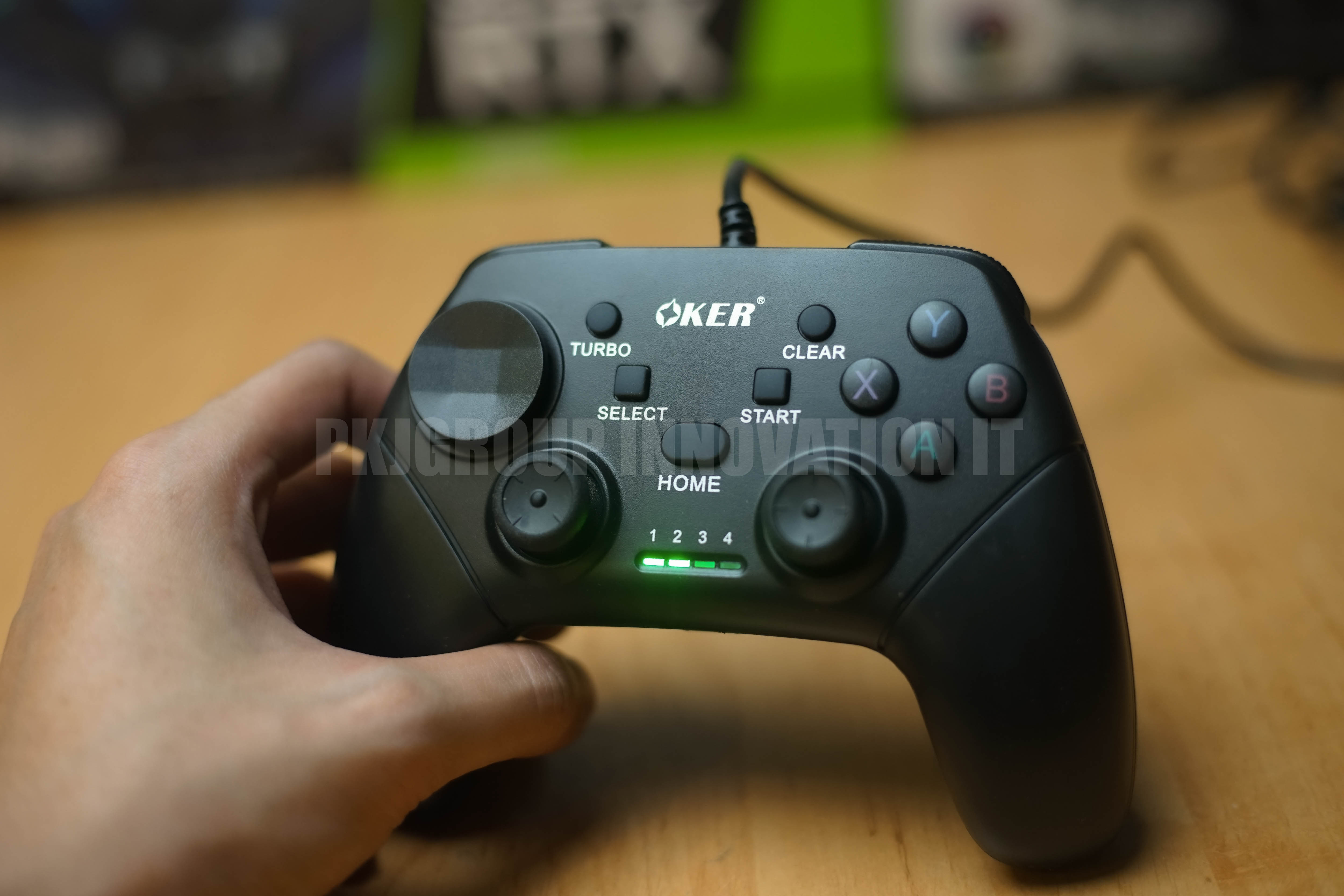 จอยเกมมิ่ง Oker G-9G Black มีระบบสั่นเชื่อมต่อ Android TVได้