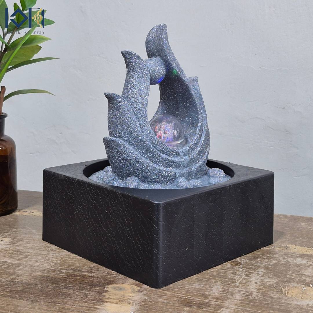 น้ำพุตั้งโต๊ะ รุ่นรหัส7236663HL น้ำล้นฮวงจุ้ย น้ำตกจำลองตกแต่งบ้าน ของขวัญมงคลโชคลาภ