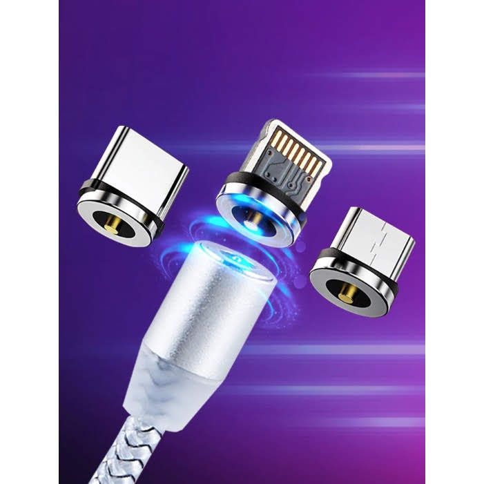 รหัสสินค้า 173 สายชาร์จแม่เหล็ก 3 in 1 สำหรับ IOS Android Type-C ยาว 1 เมตร