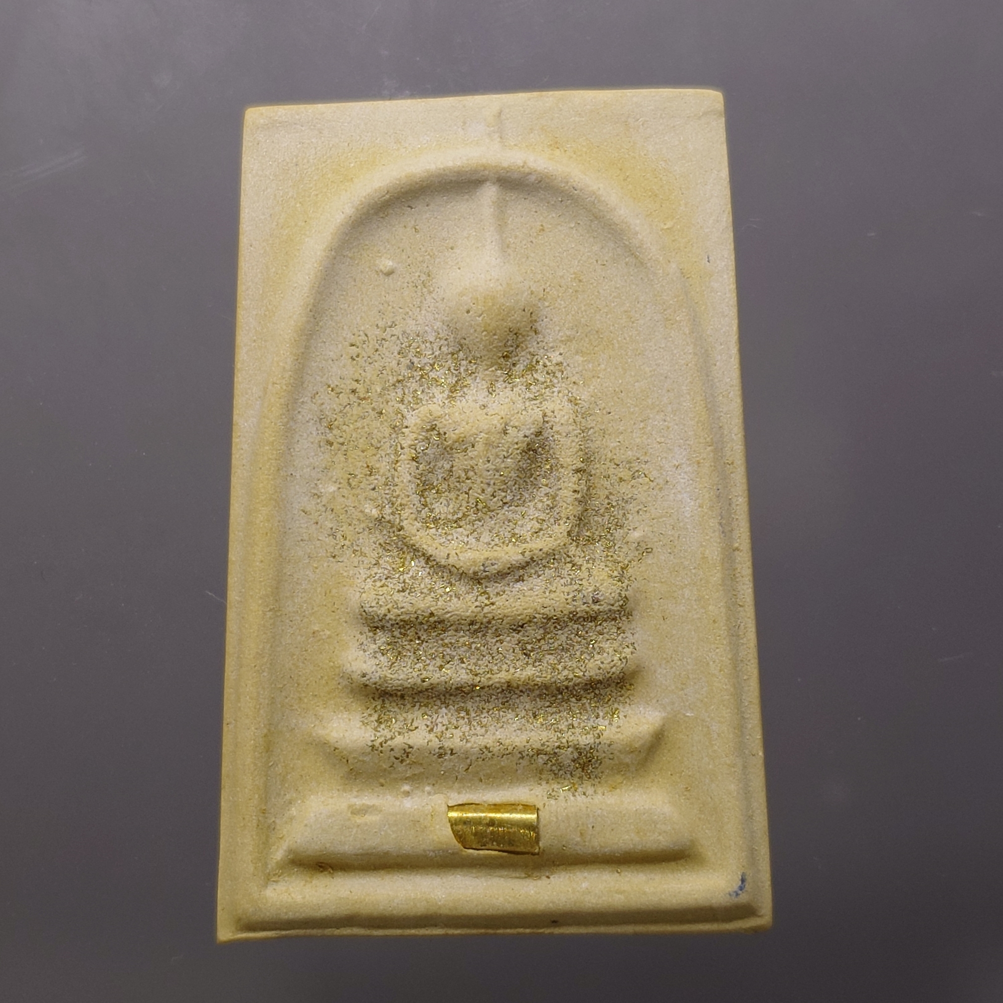 พระพิมพ์สมเด็จ 100 ปี พิมพ์เกศทะลุซุ้ม หลังตราปั๊ม แช่น้ำมนต์ โรยผงตะไบ ฝังตระกุด ที่ระลึก ญสส 100 ปี วัดบวรนิเวศวิหาร ปี2556 กล่องสแตนเลส