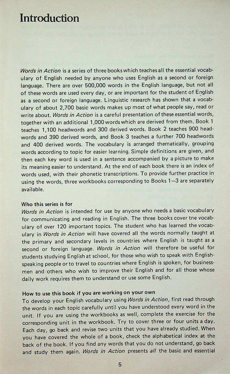 Words In Action Book 2