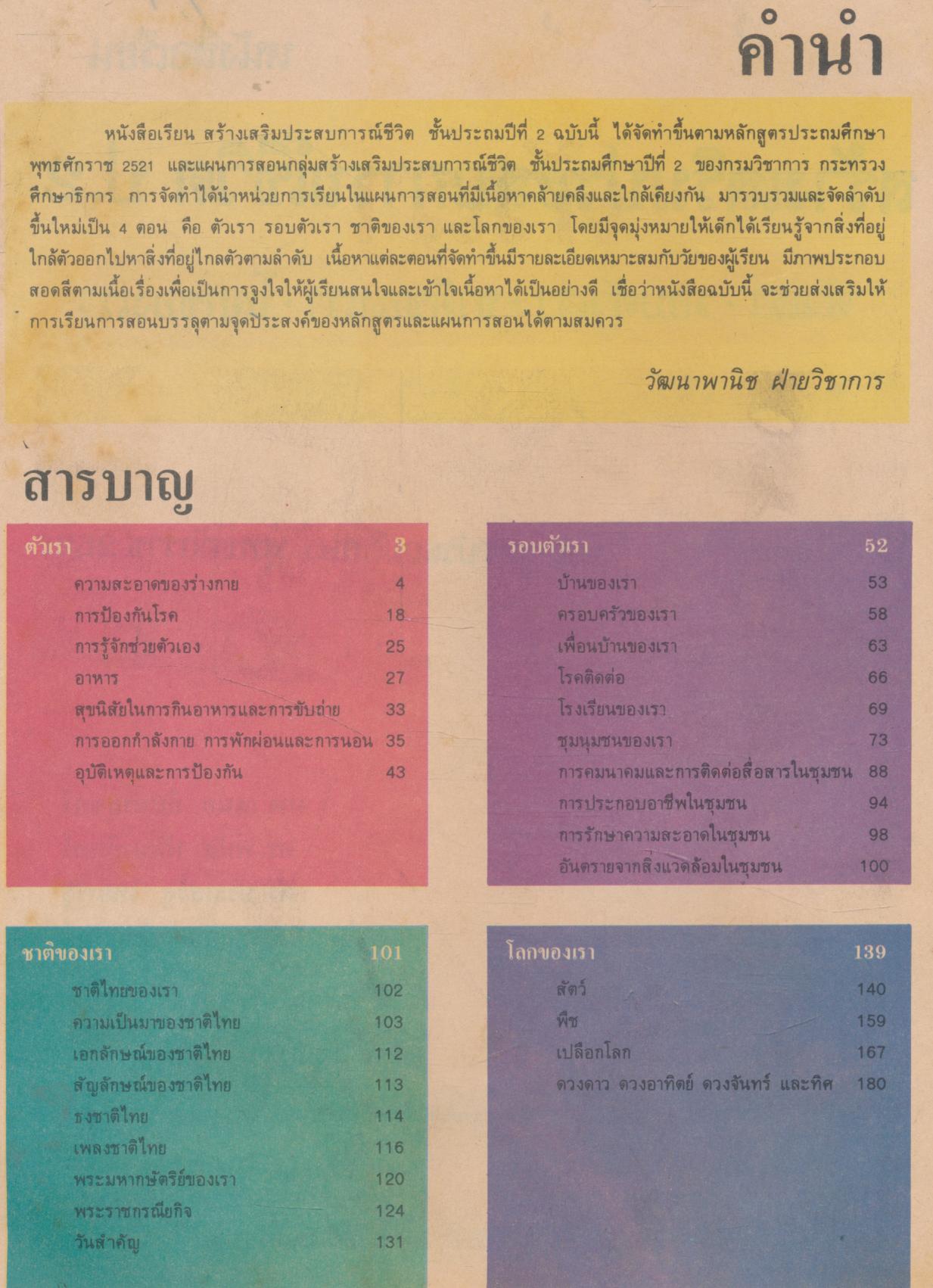หนังสือเรียน สร้างเสริมประสบการณ์ชีวิต ชั้นประถมศึกษาปีที่ 2