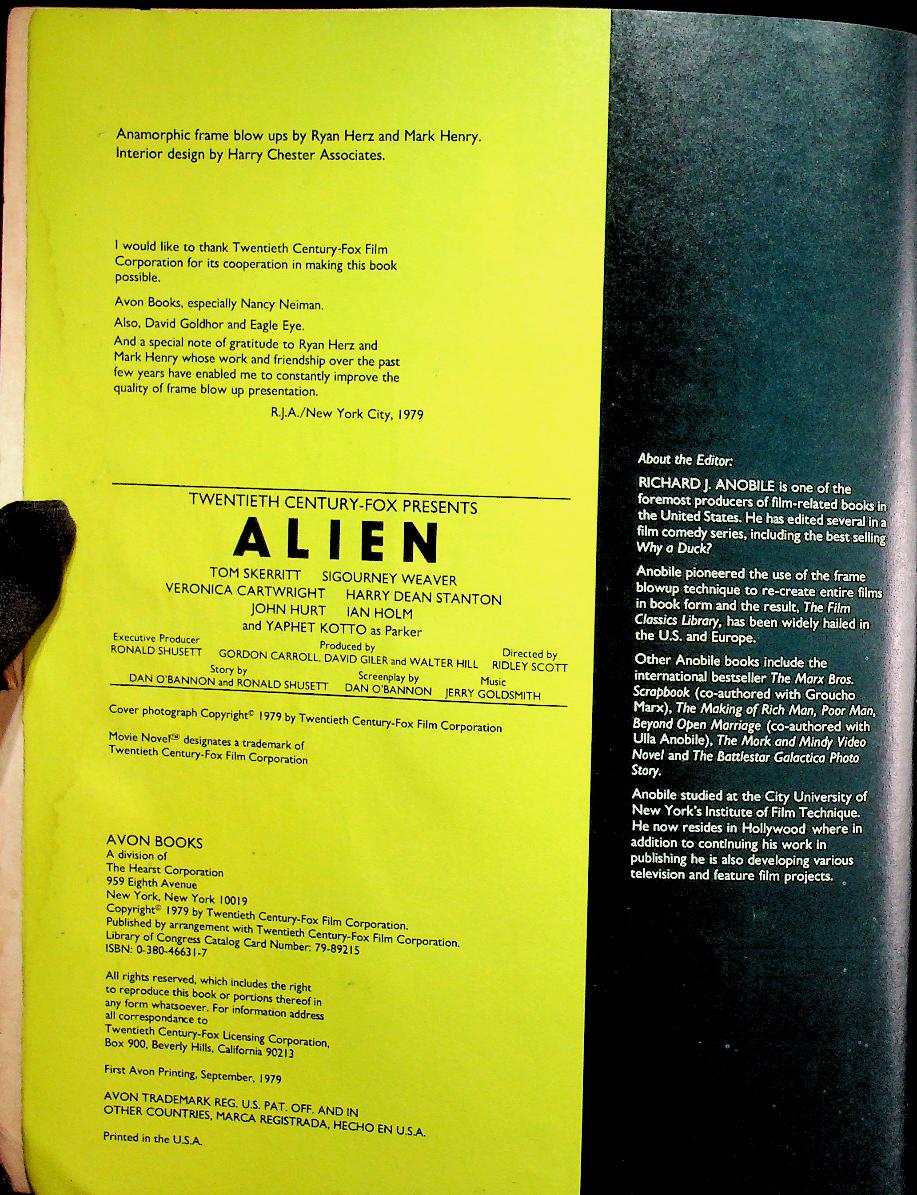 ALIEN : MOVIE NOVEL