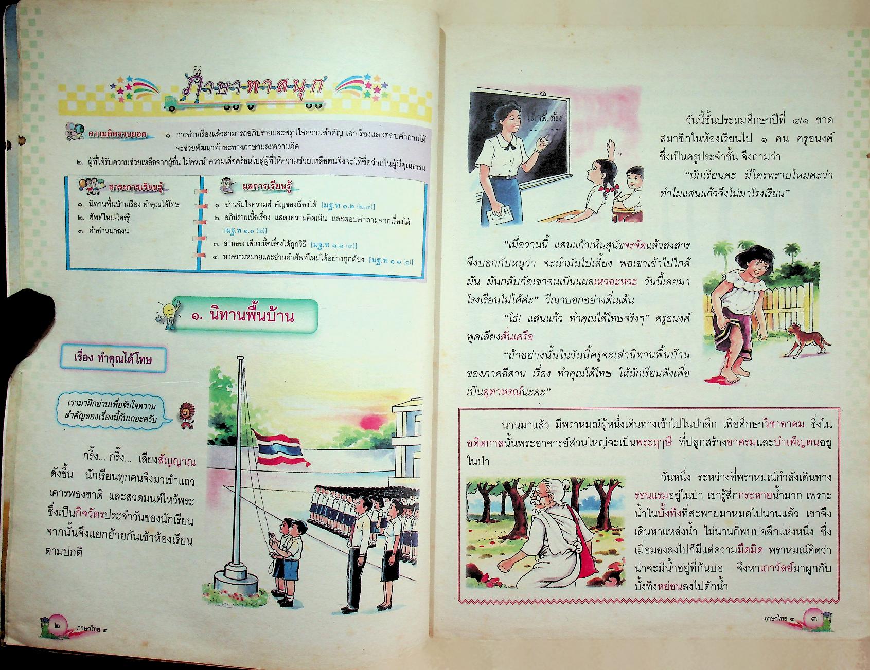หนังสือเรียน สาระการเรียนรู้พื้นฐาน กลุ่มสาระการเรียนรู้ ภาษาไทย ป.๔ เล่ม ๑ ช่วงชั้นที่ ๒