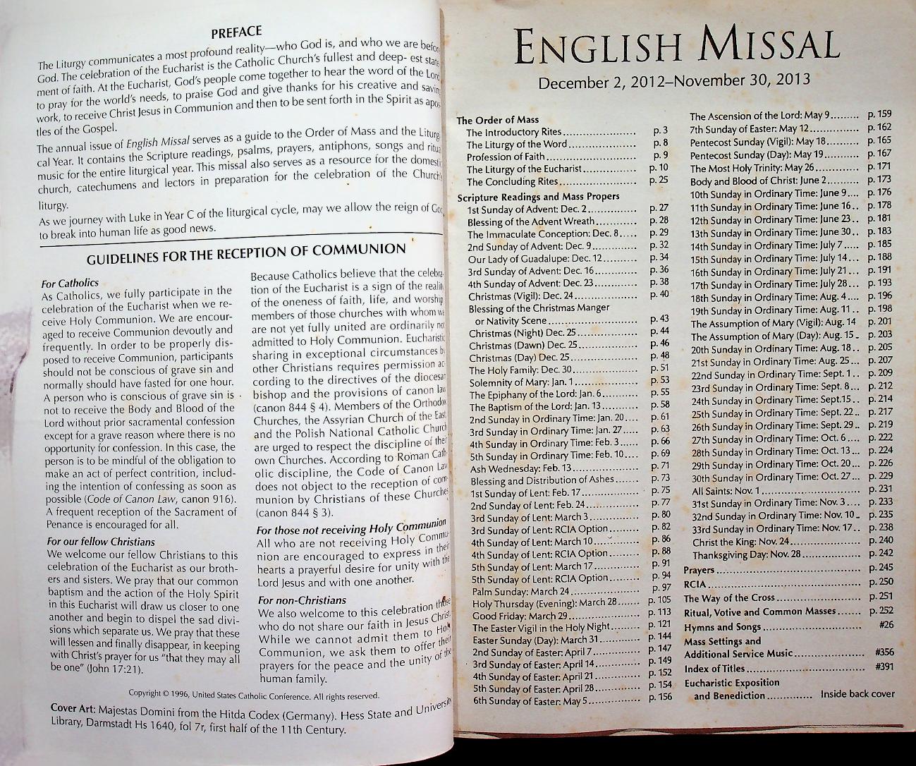 ENGLISH MISSAL 2013