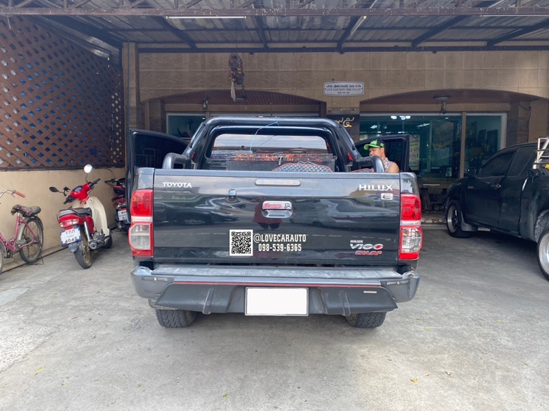 พรมปูพื้นรถยนต์6D Toyota Vigo Cab พรมVVIPด้ายคู่ สีดำด้ายดำ