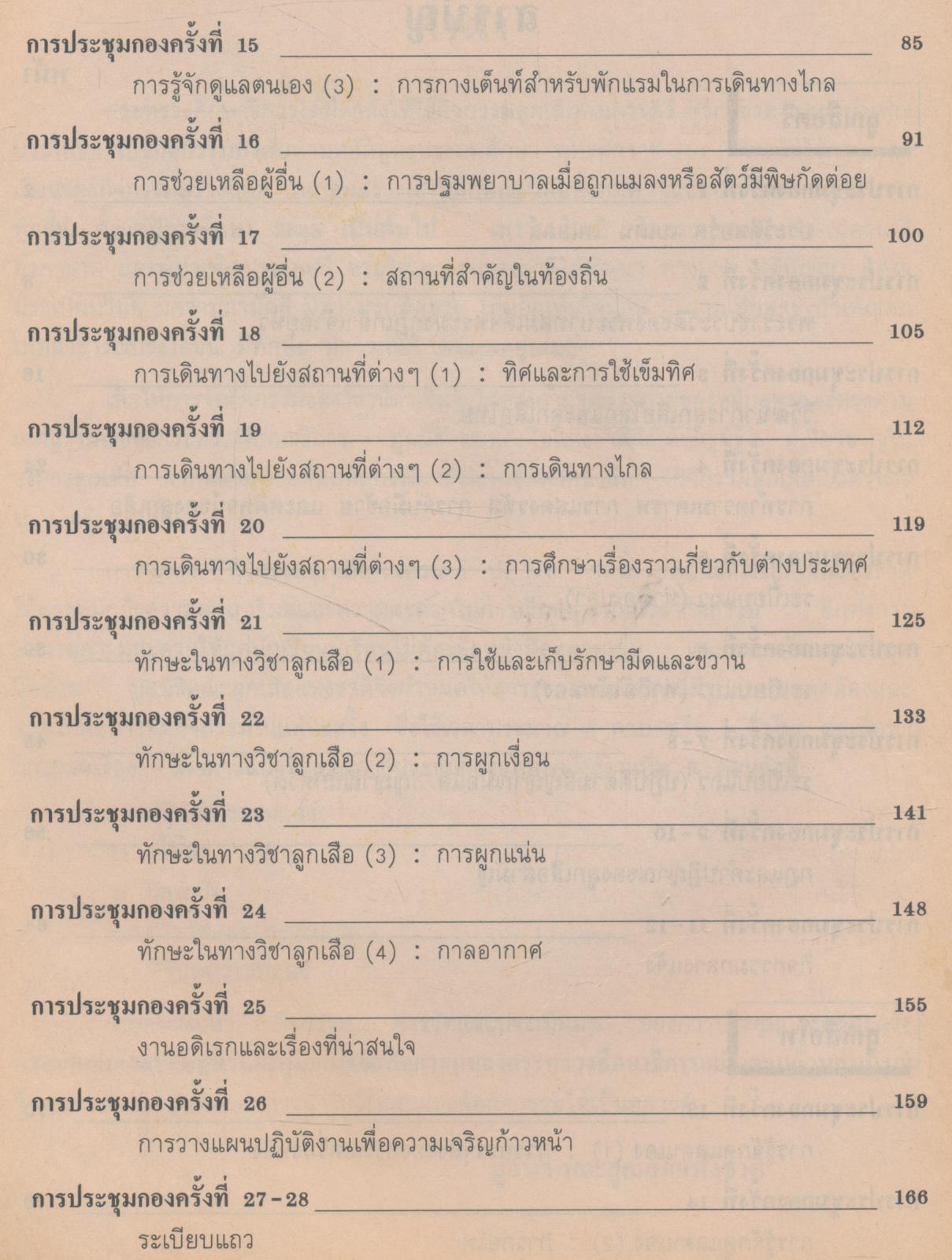 กิจกรรมลูกเสือ-เนตรนารีสามัญ : ตรี-โท ป.5