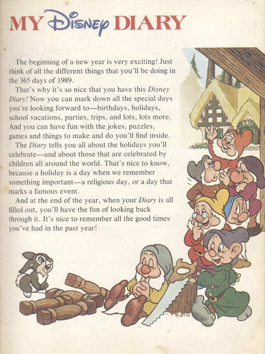 MY Disney DIARY 1989