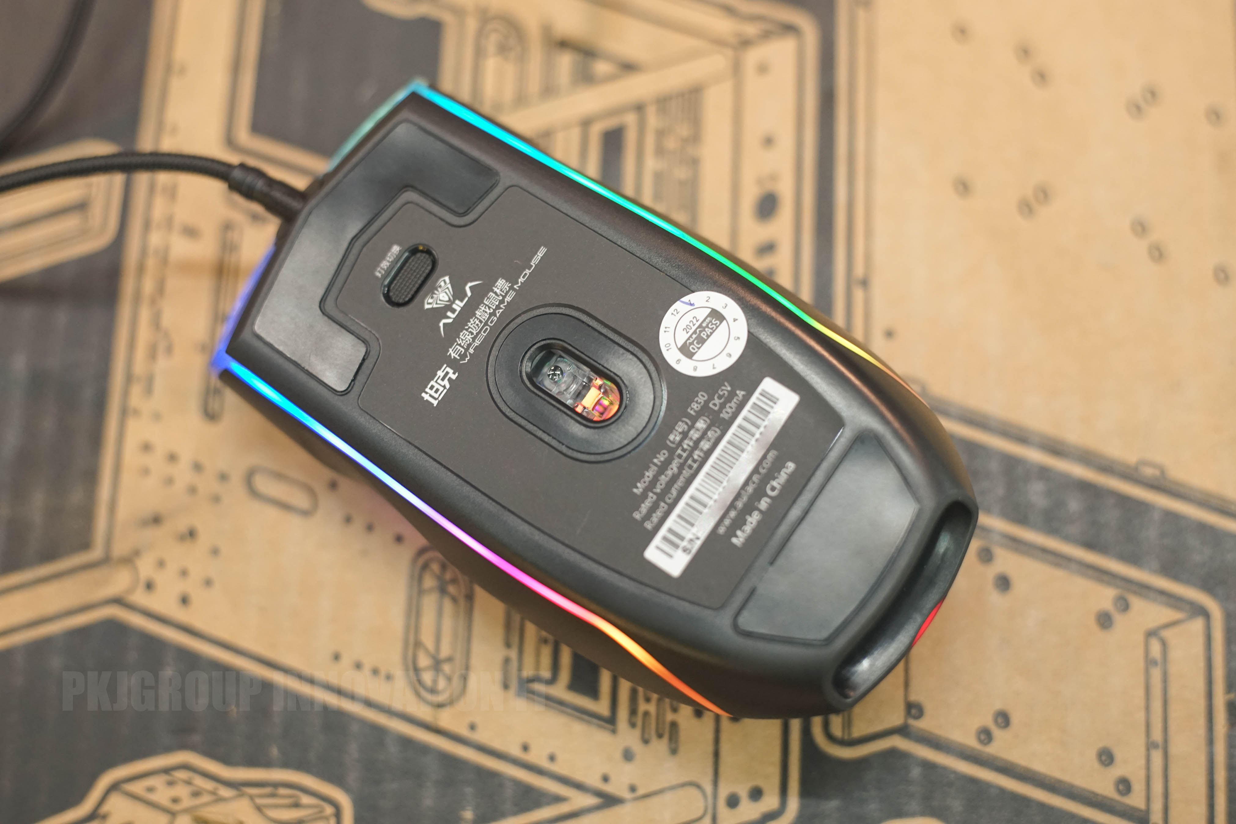 เมาส์เกมมิ่งทรงเรียว Aula F830 Black มี เมาส์เมมโมรี่, Software รองรับ และ DPI สูงสุดถึง 6400