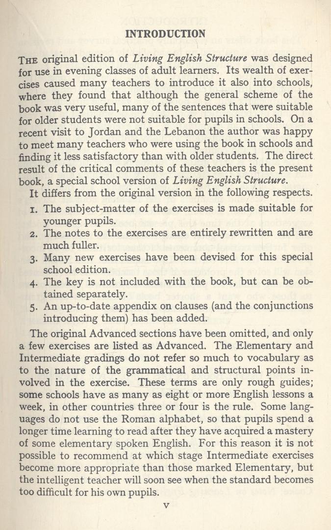 LIVING ENGLISH STRUCTURE FOR SCHOOLS