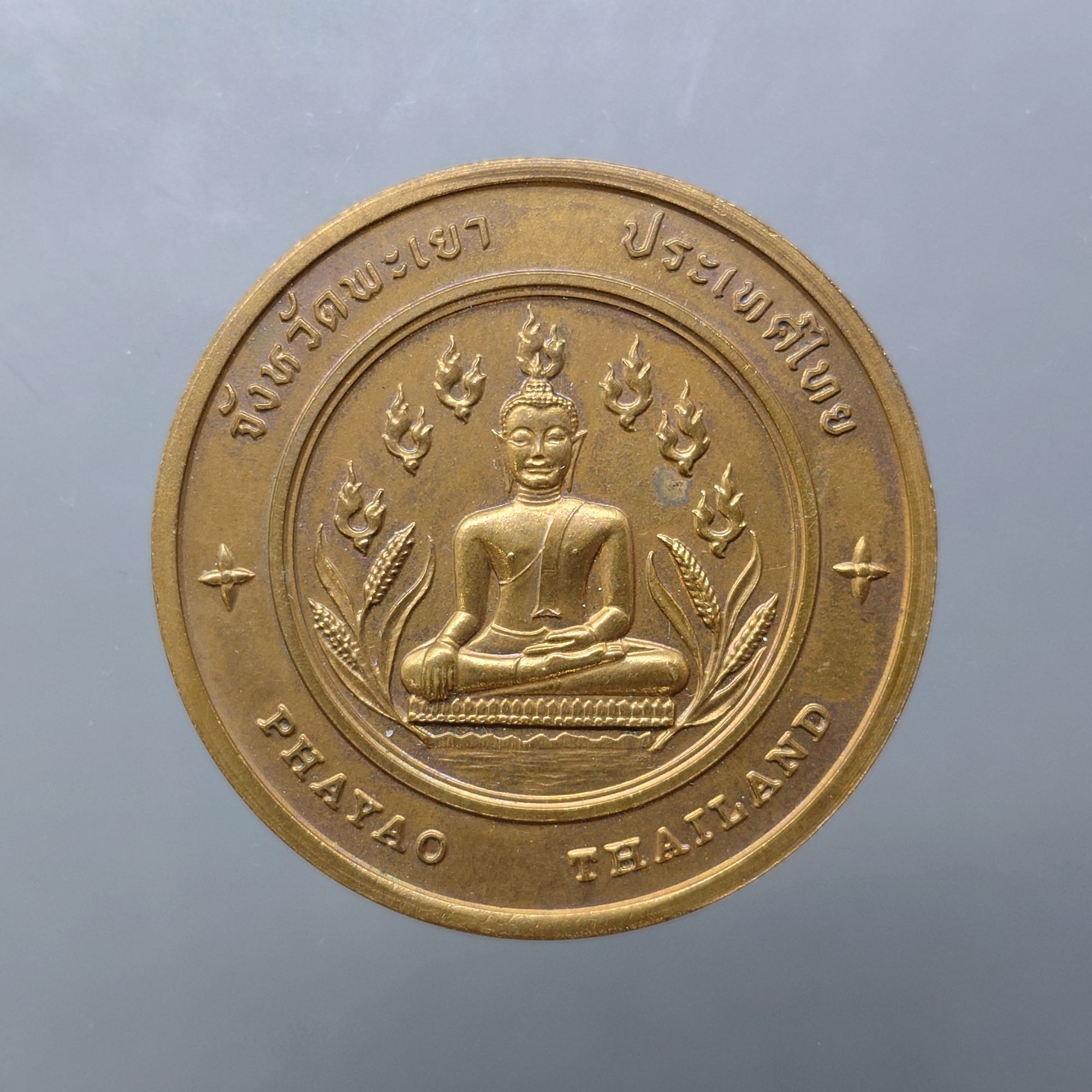 เหรียญประจำจังหวัด เหรียญที่ระลึก จังหวัด พะเยา ขนาด 4 ซม.