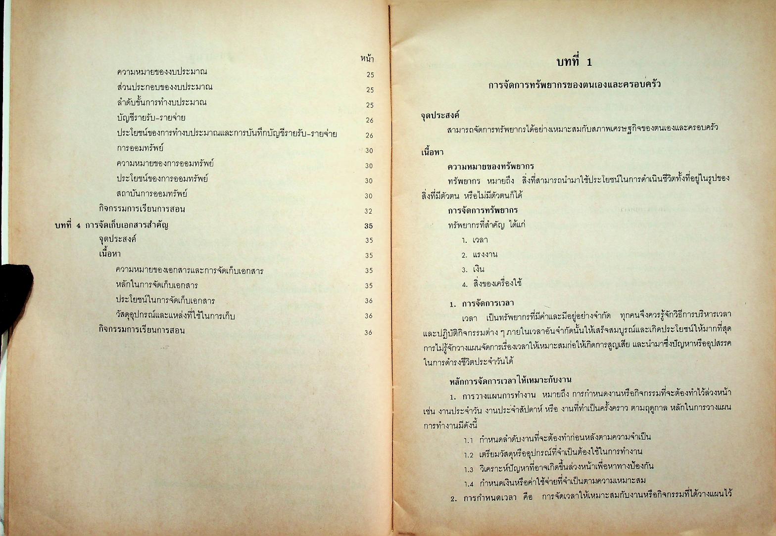 คู่มือการเรียนการสอนการงาน ง 012 การจัดการในบ้าน ระดับมัธยมศึกษาตอนต้น