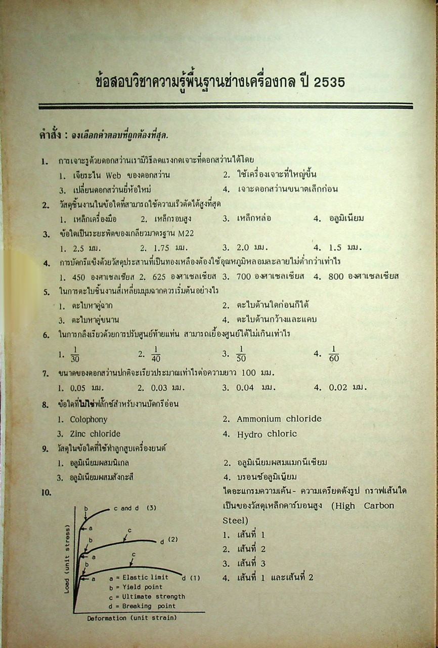 เฉลยข้อสอบเข้า ปวส. & ปริญญาตรี เครื่องกล