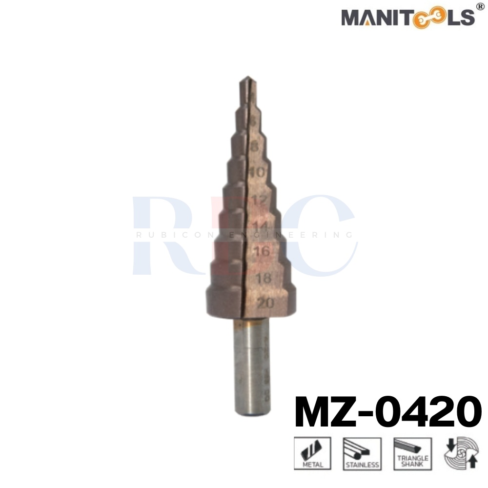"MANITOOLS" ดอกเจาะเจดีย์ (STEP DRILL)