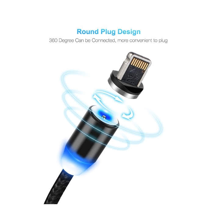 รหัสสินค้า 173 สายชาร์จแม่เหล็ก 3 in 1 สำหรับ IOS Android Type-C ยาว 1 เมตร