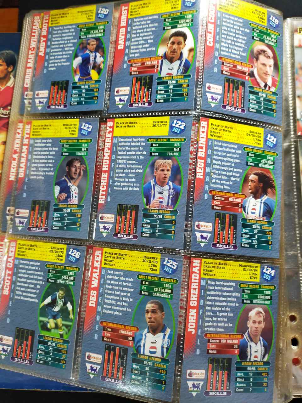 MERLIN'S PREMIER GOLD TRADING CARDS 1996-97 SEASON