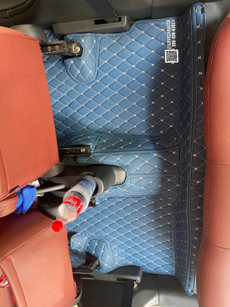 พรมปูพื้นรถยนต์ 6D Mitsubishi Attrage สีน้ำเงิน