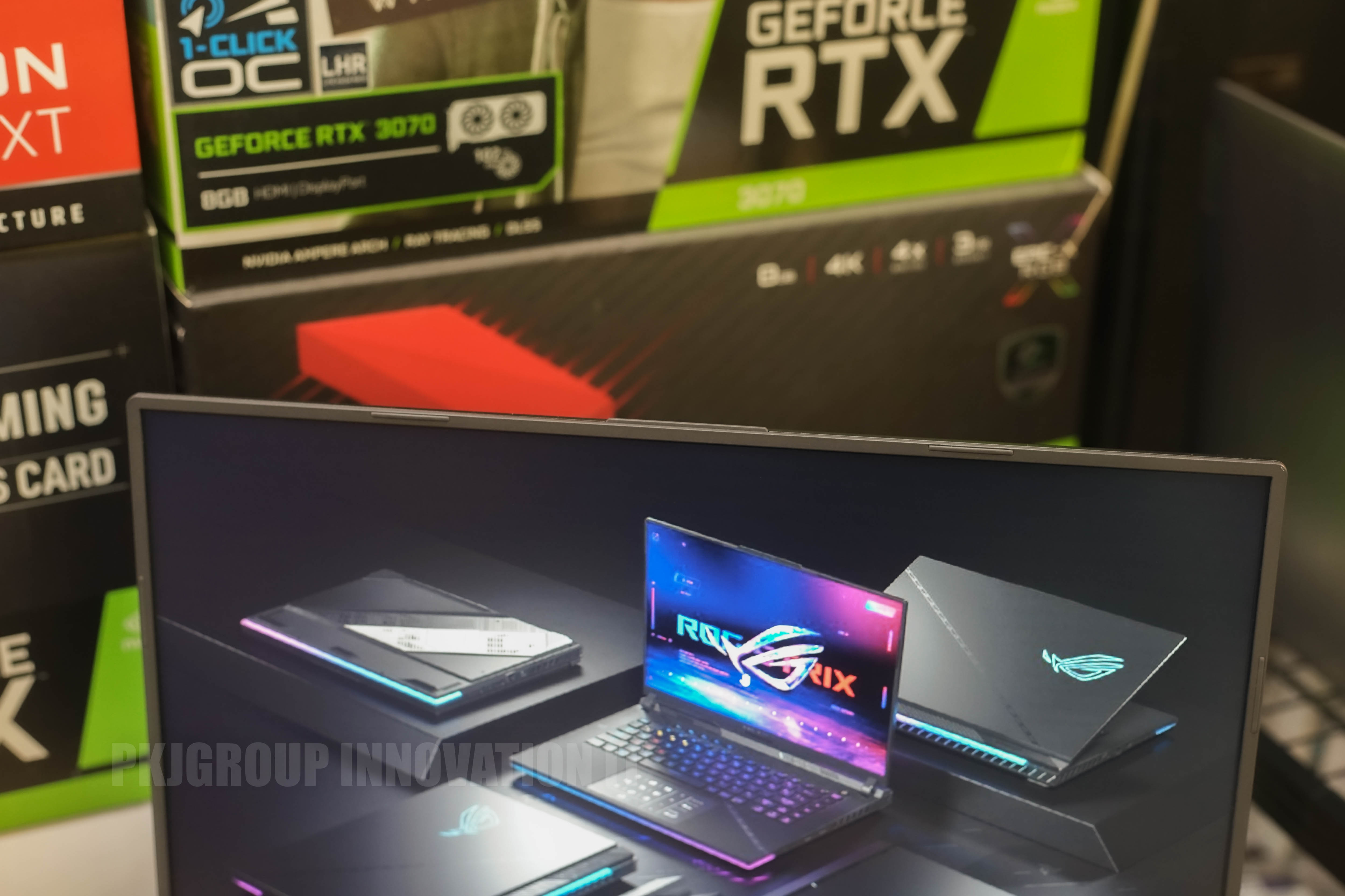 โน๊ตบุ๊คเล่นเกมมือสอง Asus ROG Strix GL543QE-HN131T R9 5900HX RAM16 GB SSD512 GB RTX3050Ti
