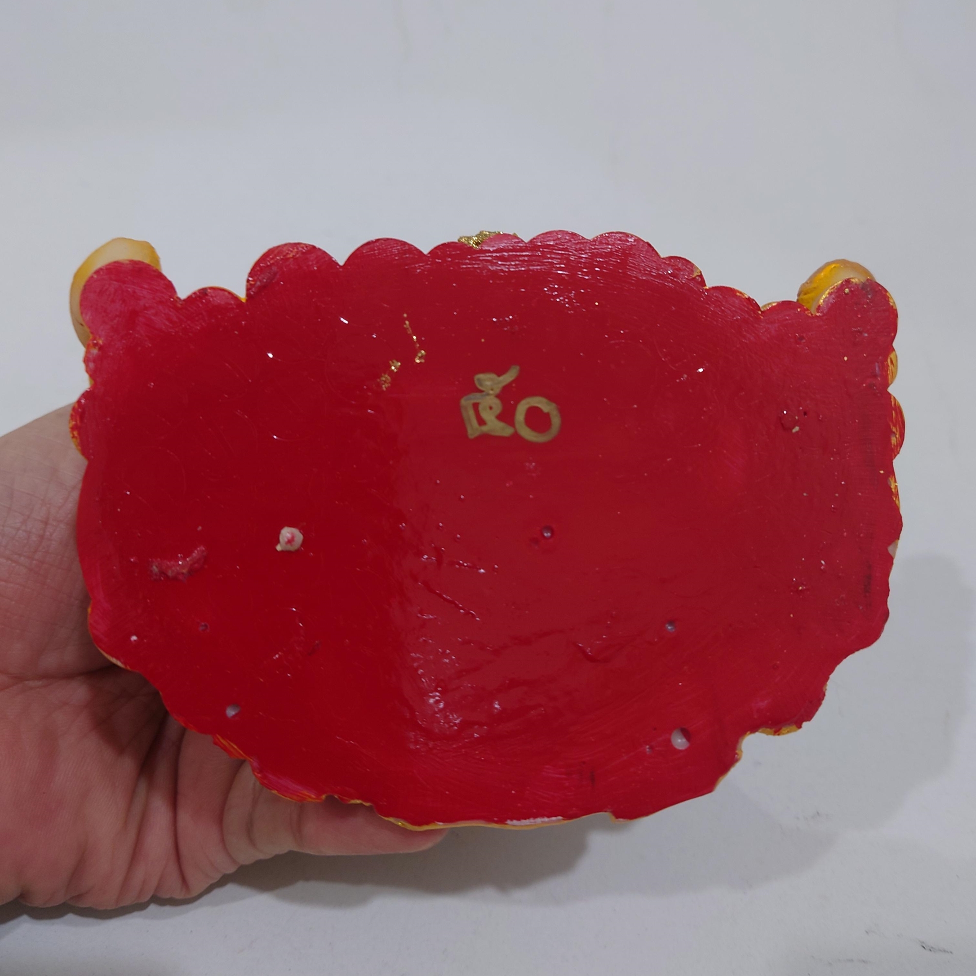 พระบูชา (ตั้งหน้ารถ) รุ่นรวยโชคลาภ 100 ปี เนื้อเรซิ่น องค์พระ 3 K มังกรทอง ปี่เซี่ยทอง หลวงพ่อพัฒน์ วัดห้วยด้วน โคท 50