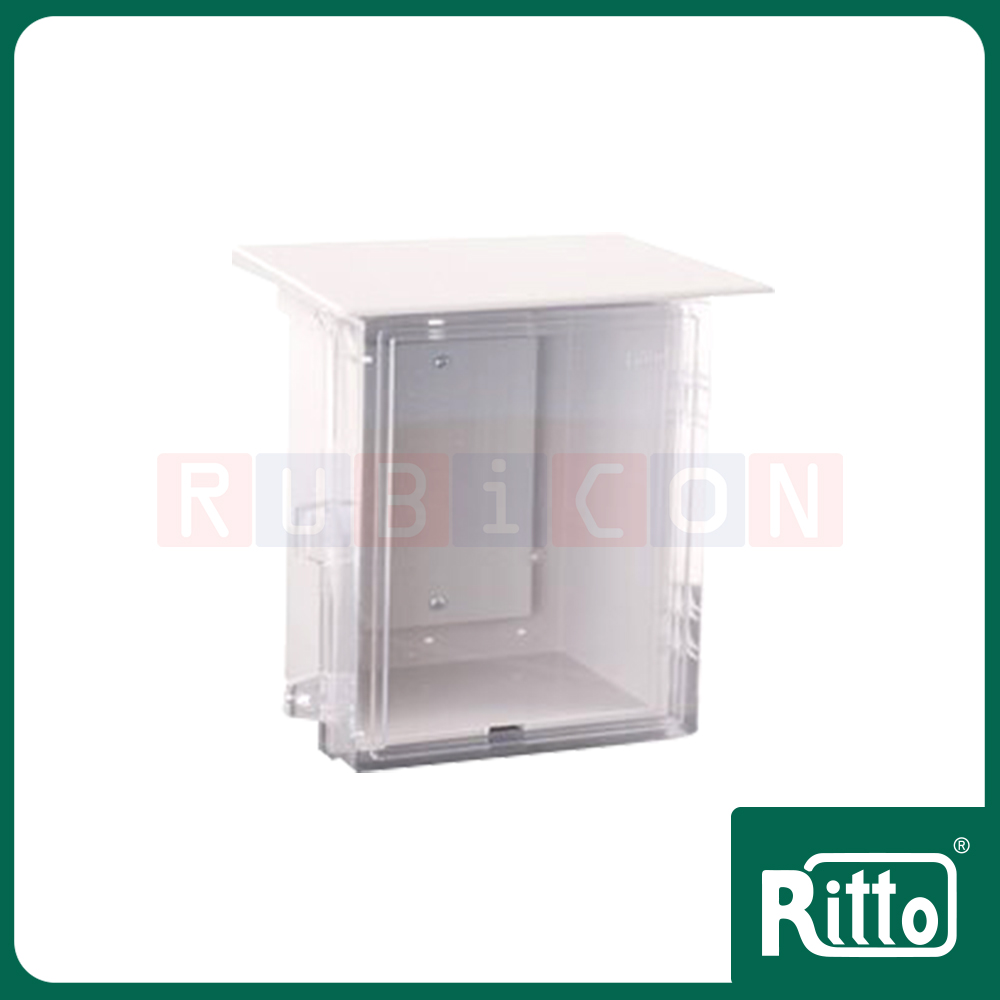 "RITTO" EUR/T* 3 กล่องพลาสติกกันฝุ่นกันฝน (มีหลังคา) พร้อมแผ่นในสำหรับยึดอุปกรณ์ แบบฝาใส(พลาสติก ABS) ขนาด : W300xH430xD150 mm.