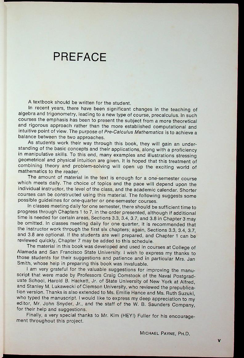 Precalculus Mathematics